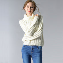 Warm Turtleneck Pullover Sweater Long Sleeve Knitwear Women's Sweater Sueter Mujer Striped Tricot Pull Femme