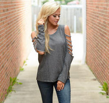 Women Blouses Long Sleeve O Neck Hollow Out Blusas Shirts Casual Leisure Solid Denim Tops Plus Size Blouses GV337