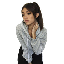 Chic O Neck Sweatshirt Women Cropped Hoody Short Featuring Tops Hooded Tracksuits Sweatshirt Solid Color Pull Femme