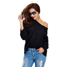 women-cable-knitted-sweater-solid-ribbed-v-neck-raglan-sleeve-casual-black-jumper-pull-femme-hiver-sweater-mujer BBL