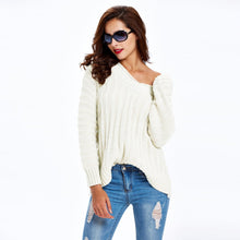 women-cable-knitted-sweater-solid-ribbed-v-neck-raglan-sleeve-casual-black-jumper-pull-femme-hiver-sweater-mujer BBL