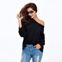 women-cable-knitted-sweater-solid-ribbed-v-neck-raglan-sleeve-casual-black-jumper-pull-femme-hiver-sweater-mujer BBL