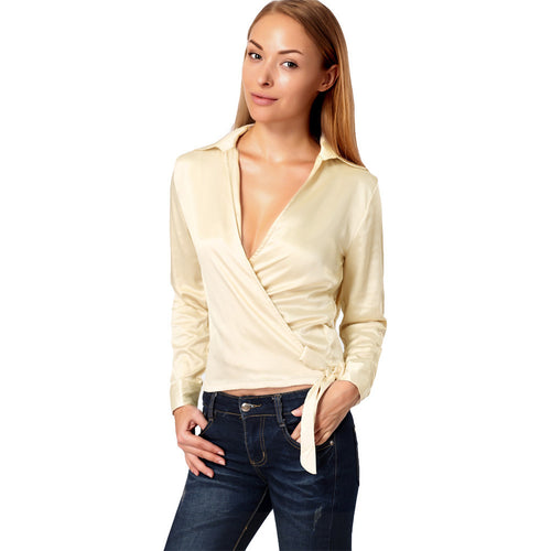 fashion-women-shirt-plunge-v-neck-solid-blusas-femininas-long-sleeve-side-tie-crop-top-strap-sexy-blouse-tops-pink-beige BBL