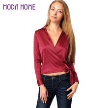 fashion-women-shirt-plunge-v-neck-solid-blusas-femininas-long-sleeve-side-tie-crop-top-strap-sexy-blouse-tops-pink-beige BBL