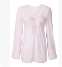 Long Sleeve Base Shirts Women Lace V Neck Hollow Chiffon Blouse Shirt Plus Size Women Tops White Chiffon Shirts