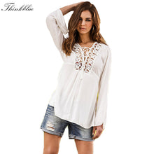 Long Sleeve Base Shirts Women Lace V Neck Hollow Chiffon Blouse Shirt Plus Size Women Tops White Chiffon Shirts