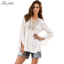 Long Sleeve Base Shirts Women Lace V Neck Hollow Chiffon Blouse Shirt Plus Size Women Tops White Chiffon Shirts