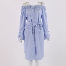 sexy-dress-choker-neck-side-slit-off-shoulder-long-shirt-dress-vertical-striped-dress-with-belt-bow-button-dresses BBL