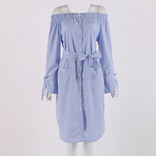sexy-dress-choker-neck-side-slit-off-shoulder-long-shirt-dress-vertical-striped-dress-with-belt-bow-button-dresses BBL