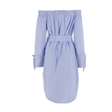 sexy-dress-choker-neck-side-slit-off-shoulder-long-shirt-dress-vertical-striped-dress-with-belt-bow-button-dresses BBL