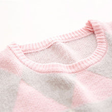 Argyle Knitted Women Sweaters And Pullovers Casual O Neck Pull Femme Hairy Knit Jumper Sweater Women