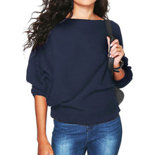 Sexy Ladies Warm Pullovers Long Sleeved Loose Casual Knitted Sweater Tops Women' Clothings LX096