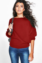 Sexy Ladies Warm Pullovers Long Sleeved Loose Casual Knitted Sweater Tops Women' Clothings LX096