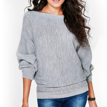Sexy Ladies Warm Pullovers Long Sleeved Loose Casual Knitted Sweater Tops Women' Clothings LX096