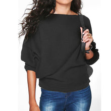 Sexy Ladies Warm Pullovers Long Sleeved Loose Casual Knitted Sweater Tops Women' Clothings LX096
