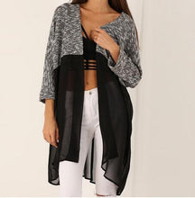 Women Knitted Long Cardigan Sweater Lady Sexy Casual Chiffon Patchwork Cardigans Women Knitted Clothing GV281