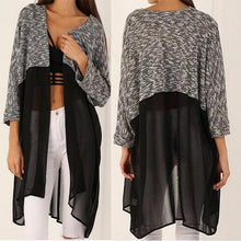 Women Knitted Long Cardigan Sweater Lady Sexy Casual Chiffon Patchwork Cardigans Women Knitted Clothing GV281