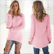 Women Sweater Pullovers Casual Knitted Sweaters O-Neck Loose Long Sleeve Solid Sweaters Pullover GV386