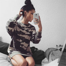 Women's Sweatshirts Hoodies Army Camouflage Hoodies Outerwears Women Casual Long Sleeve Hoodies GV335
