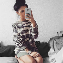 Women's Sweatshirts Hoodies Army Camouflage Hoodies Outerwears Women Casual Long Sleeve Hoodies GV335