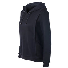 Long Sleeve O-neck Solid Hoodies Sweatshirt With Hat Black Color Women Pullocers X0382
