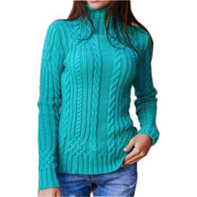 Sweater Shirts Womens Twist Turtleneck Solid Long Sleeve Casual Slim Knit Sweater Pullovers Tops Sweater M0458