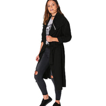 Woolen Trench Long Big Turn Down Collar Women Trench With Belt Slim Cardigan Long Coat XXL
