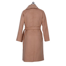 Woolen Trench Long Big Turn Down Collar Women Trench With Belt Slim Cardigan Long Coat XXL