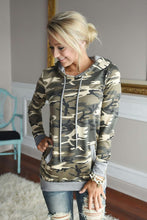 Women Camouflage Printed Hooded Hoodies Tops Women Slim Pullovers Hooded Long-sleeved Sweatshirt M0624
