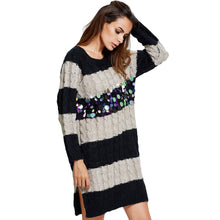 women-knit-sweater-dress-striped-contrast-twist-pullover-jumper-sequined-casual-loose-knitwear-red-grey-tricot BBL
