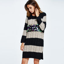 women-knit-sweater-dress-striped-contrast-twist-pullover-jumper-sequined-casual-loose-knitwear-red-grey-tricot BBL