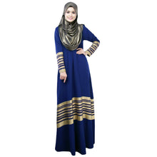 women-muslim-maxi-dress-stripe-zipper-long-sleeves-abaya-kaftan-islamic-robe-xl-long-dress-orange-black-islamic-clothing BBL