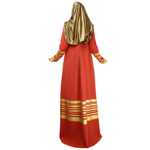 women-muslim-maxi-dress-stripe-zipper-long-sleeves-abaya-kaftan-islamic-robe-xl-long-dress-orange-black-islamic-clothing BBL