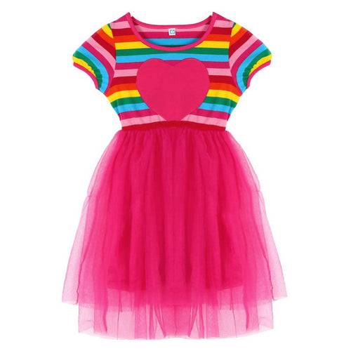 bobora-kids-baby-girl-toddler-rainbow-striped-tutu-dresses-girls-top-party-dress-outfit-clothes BBL