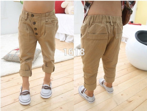 baby-kids-boys-retro-clothes-khaki-casual-pants-straight-trousers-2-7y-children-capris BBL