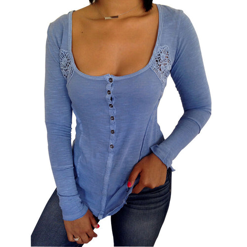 Basic T-shirts Plus Size Women T shirt Crochet Long Sleeve Cropped Sexy Top Tees Women Camisetas Femininas