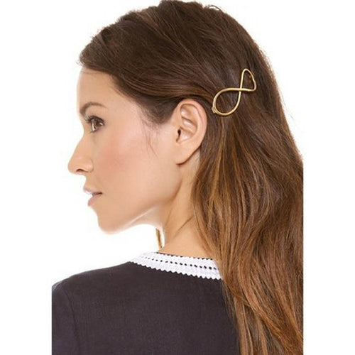 Fashion Infinity Gold Barrette Hairpin Hair Clip Headband For Women Perfect Gift