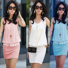 big-sale-women-dress-chiffon-o-neck-office-dress-sleeveless-csual-bodycon-dress-vestidos-blue-white-olus-size BBL