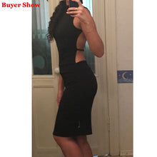 Black Backless Dress Sexy Womens Night Party Club Dresses Back Open Bandage Dress Slim Clubwear Bodycon Dress For Women