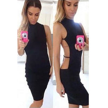 Black Backless Dress Sexy Womens Night Party Club Dresses Back Open Bandage Dress Slim Clubwear Bodycon Dress For Women
