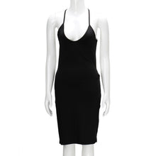Black Sexy Backless Bandage Dress Club Party Dresses Robe Femme Deep V Neck Back Knot Bodycon Dress Back Open Club Dress