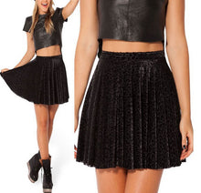 Black Sexy Elastic Waist Leopard Women Skirts Women Pleated Short Skirt Girl Ball Gown Mini Skirt Plus Size Saias Femininas