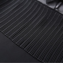 Black White Women Chiffon Blouse Pleated Ruffle See Through Mesh Patchwork Long Sleeve Office Shirts Blusas Feminina
