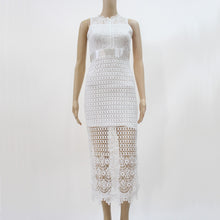 Blue Black White Lace Dress Hollow Out Sexy Bodycon Dress Slim Long Dress Elegant Sleeveless Off Shoulder Party Dresses