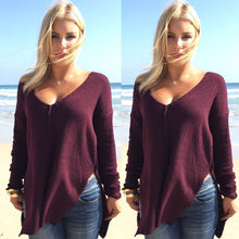 Blusa Shirts Blouses Women Sexy V-neck Loose Casual Long Sleeve Shirts Tops Q0034