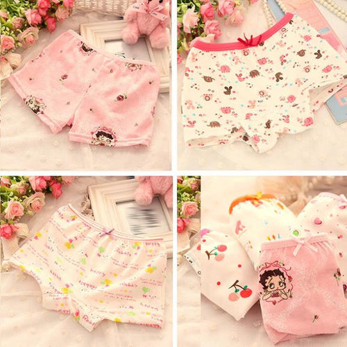 boy-girls-kids-cotton-cartoon-flower-pajama-underwear-underpant-boxers-short-pants BBL
