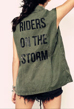 Boyfriend Lapel Pockets on front Back Letter Print Vest Women's Military Casual Sleeveless Jacket Waistcoat Coat