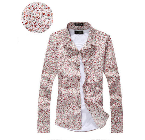 Brand Men Shirt Fashion Mens Casual Button Down Slim Fit Long Sleeve Formal Dress Shirts