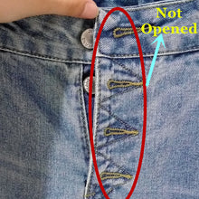 Button Up High Waist Jeans Ripped Hole Boyfriend Jeans For Women Stylish Loose Roll Up Denim Jeans Women
