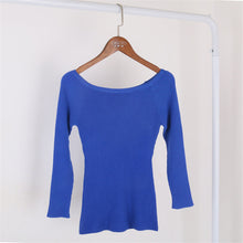 Slash Neck Cashmere Knitted Tops Women Long Sleeve Knitwear Sweater Femme Sexy Slim Tops For Women